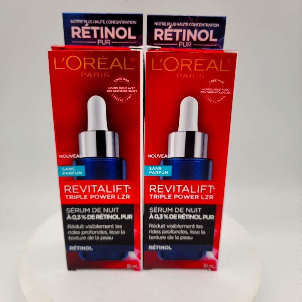 L'Oreal Revitalift Triple Power Pure Retinol Night Serum, NEW X 2